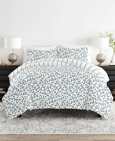 ienjoy Home Timeless Pattern Reversible 3-Pc. Duvet Cover Set