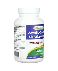 Best Naturals Acetyl L-Carnitine Alpha Lipoic Acid 750 mg