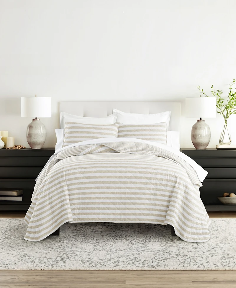 ienjoy Home Classic Stripe Reversible 2-Pc. Quilt Set, Twin/Twin Xl