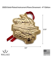 Wallace 2025 Gold-Plated Piano Ornament, 4th Edition