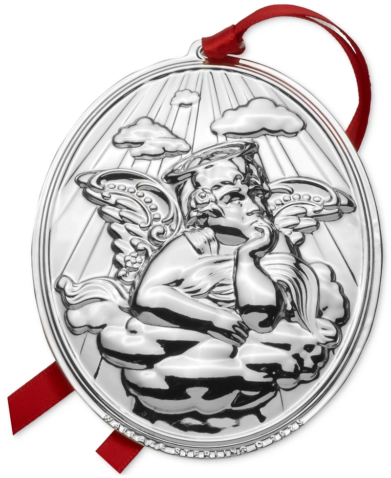 Wallace 2025 Sterling Silver Grande Baroque Angel Ornament, 25th Edition