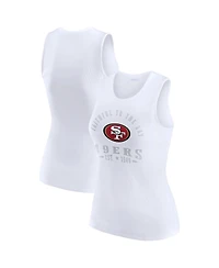 Wear by Erin Andrews Women's White San Francisco 49ers Ribbed Graphic Tank Top