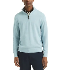 Nautica Men's Navtech Classic-Fit Solid Quarter Zip Sweater
