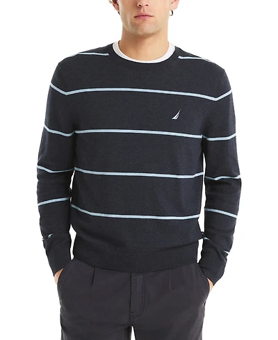 Nautica Men's Performance Striped Crewneck Sweater