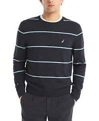 Nautica Men's Performance Striped Crewneck Sweater