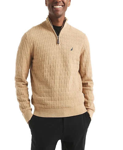 Nautica Men's Classic Fit Quarter Zip Sweater