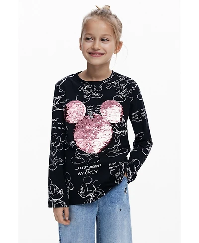 Desigual Girls Girls's Mickey sequin T-shirt