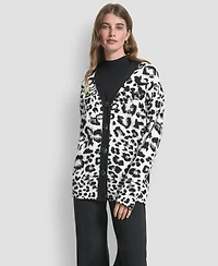 Dkny Women's Long Sleeve V-Neck Cardigan Sweater