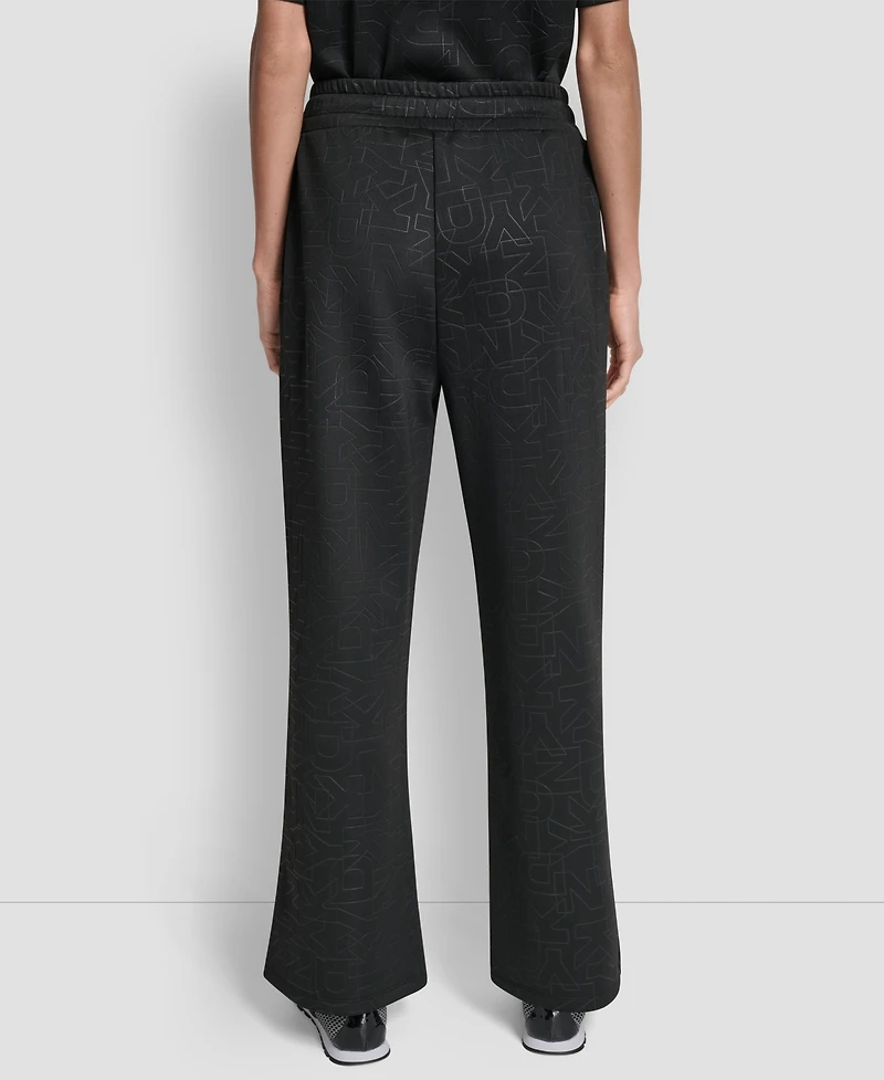 Dkny Women's Debossed Logo Pull-On Pants