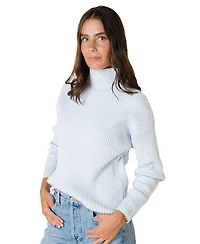 Hope & Henry Women's Organic Funnel Neck Sweater