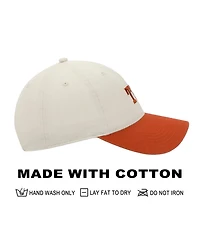 Texas Orange & White Washed Poplin Unstructured Baseball Cap