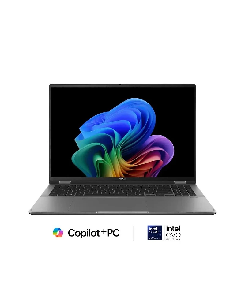 Asus Vivobook 16 Flip TP3607 16" 2.8K Oled 2-In-1 Touchscreen 120Hz Copilot+ Pc Laptop, Intel Core Ultra 7 256V 2.2GHz, 16GB Ram, 512GB Ssd, Wind