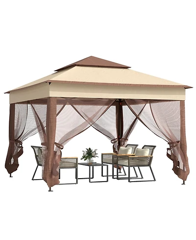Outsunny 11' x 11' Pop-Up Gazebo Canopy with Carrying Bag