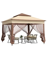 Outsunny 11' x 11' Pop-Up Gazebo Canopy with Carrying Bag
