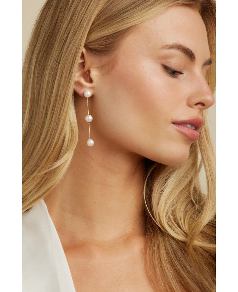 Untamed Petals Lilly Pearl Drop Earrings