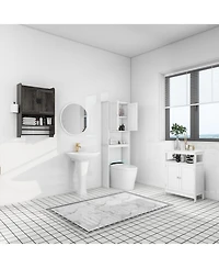 Casainc Bathroom Wall Cabinet with Doors, Adjustable Shelf, Towel Bar, and Paper Holder