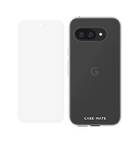 Case-Mate Protection Pack Tough Case and Glass Screen Protector for Google Pixel A 2025-Clear