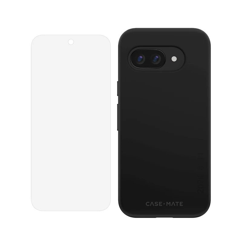 Case-Mate Protection Pack Tough Case and Glass Screen Protector for Google Pixel A 2025-Clear