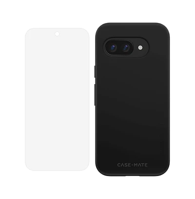 Case-Mate Protection Pack Tough Case and Glass Screen Protector for Google Pixel A 2025-Clear