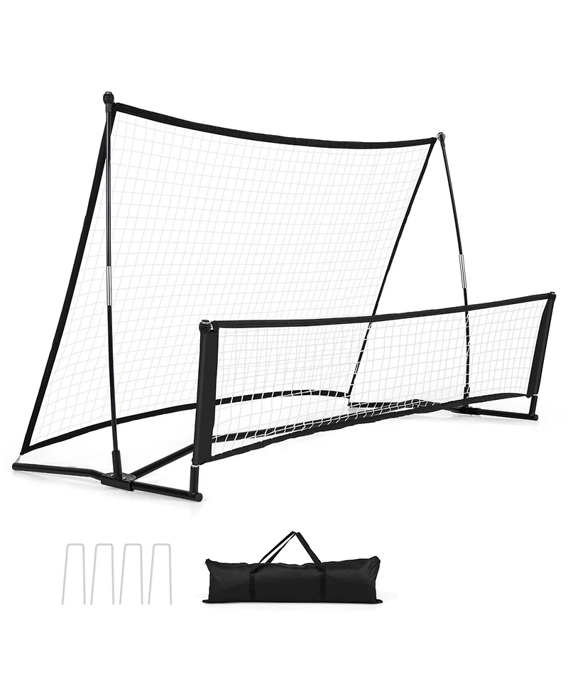 Akiudex 2-in-1 Portable Soccer Rebounder Net with Carrying Bag