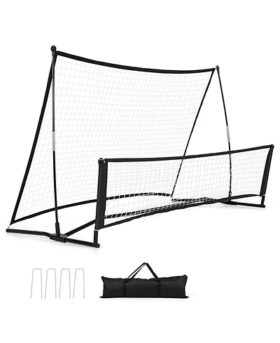 Akiudex 2-in-1 Portable Soccer Rebounder Net with Carrying Bag