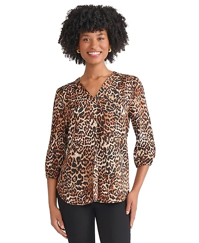 Jones New York Petite V-Neck Blouse