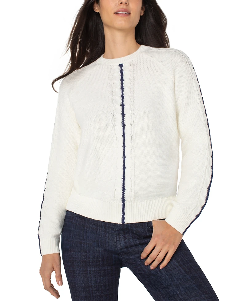 Liverpool Los Angeles Women's Long Sleeve Crewneck Raglan Sweater