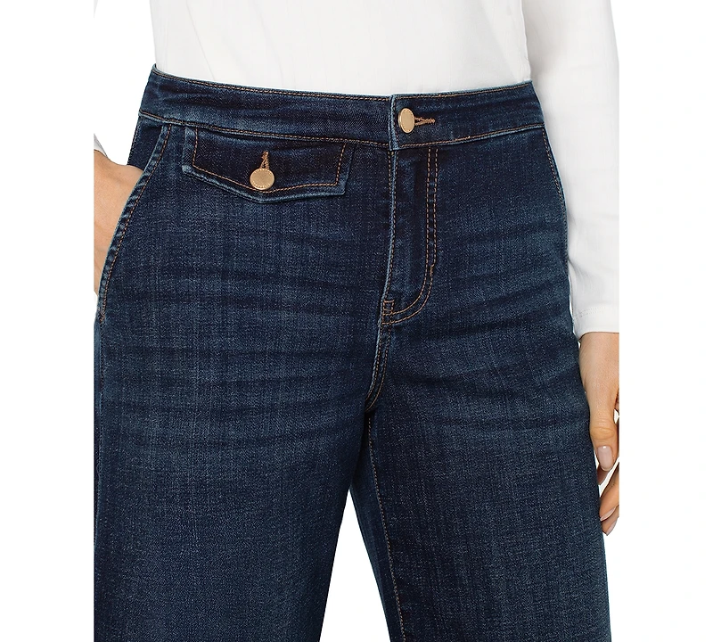 Liverpool Los Angeles Women's Cropped Stride Wide Leg Jeans