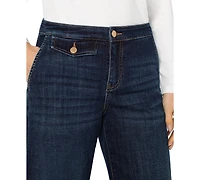 Liverpool Los Angeles Women's Cropped Stride Wide Leg Jeans