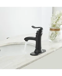 Greenspring Single Hole Single-Handle Low-Arc Bathroom Faucet With Pop-up Drain Assembly In Brushed Nickel
