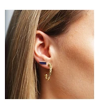 The Lovery Lapis Bar Stud Earrings 14K Gold
