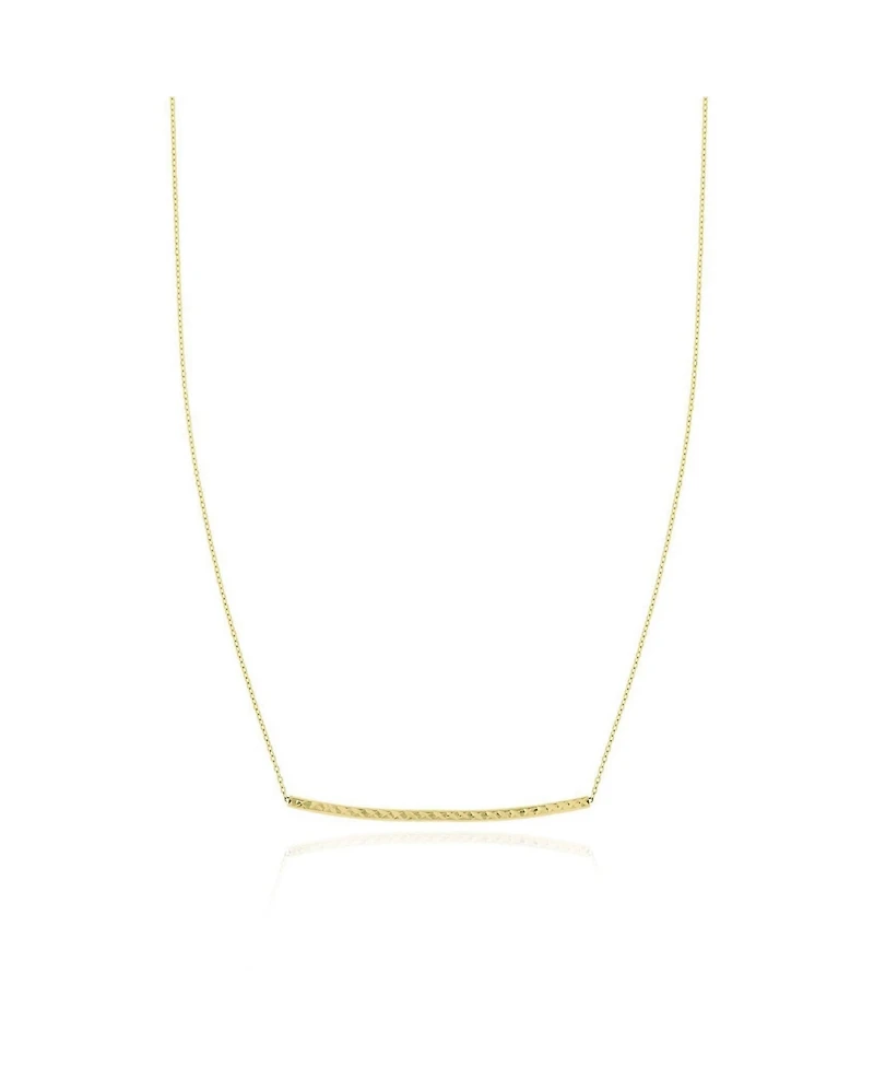 The Lovery Sparkle Cut Bar Necklace 14K Gold
