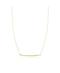 The Lovery Sparkle Cut Bar Necklace 14K Gold