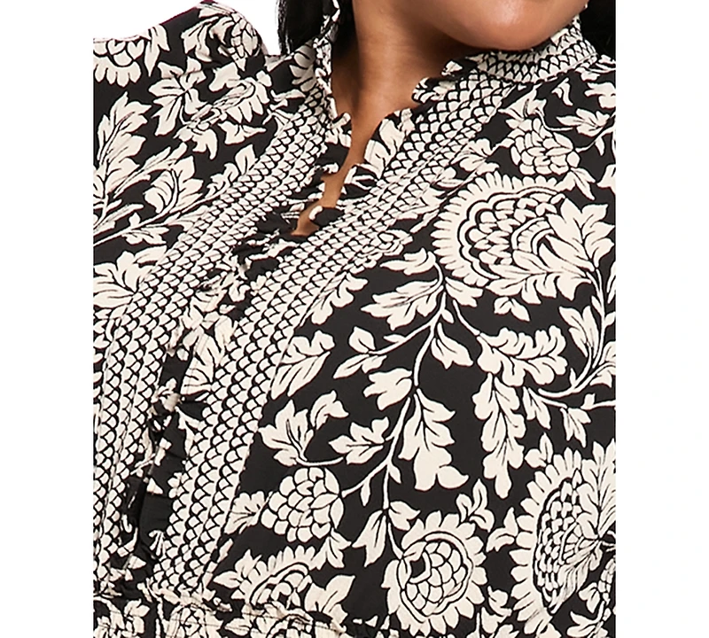 London Times Plus Tiered Maxi Dress