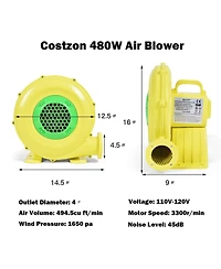 Akiudex 480W 0.6 Hp Air Blower Pump Fan for Inflatable Bounce House