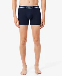 Lacoste Men's 3-Pack Regular-Fit Monogram 5" Boxer Briefs
