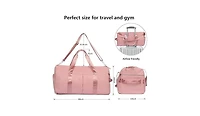 Urtala Duffle Bag For Women, Sports Duffel Bag for Gym with Wet Pocket & Shoe Compartment, Overnight Weekender Travel Bag
