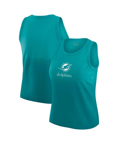 Wear by Erin Andrews Women's x Gracie Hunt Aqua Miami Dolphins Ombre Tank Top