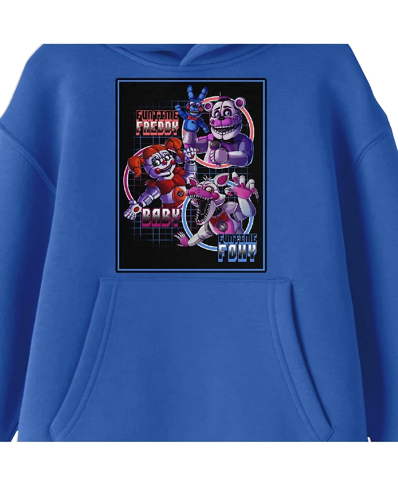 Five Nights at Freddy's Bioworld Fun Time Characters Youth Royal Blue Hoodie-xl