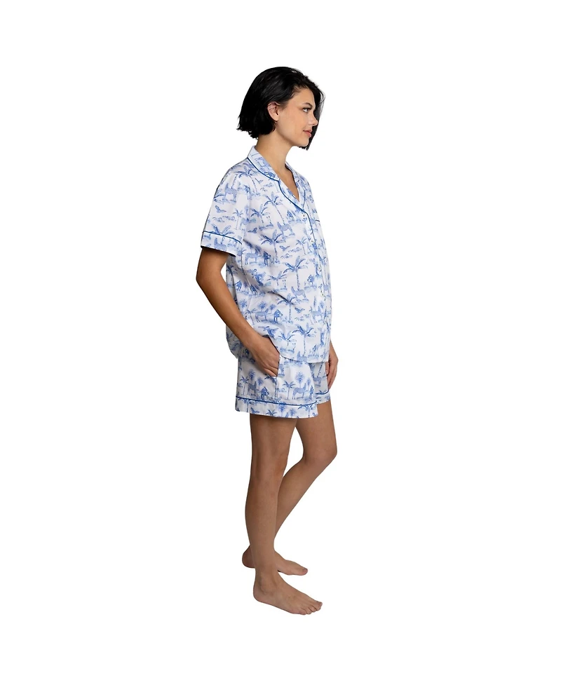 Sant and Abel Women's Skydog Blue Toile Short Pj Set