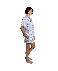 Sant and Abel Women's Skydog Blue Toile Short Pj Set