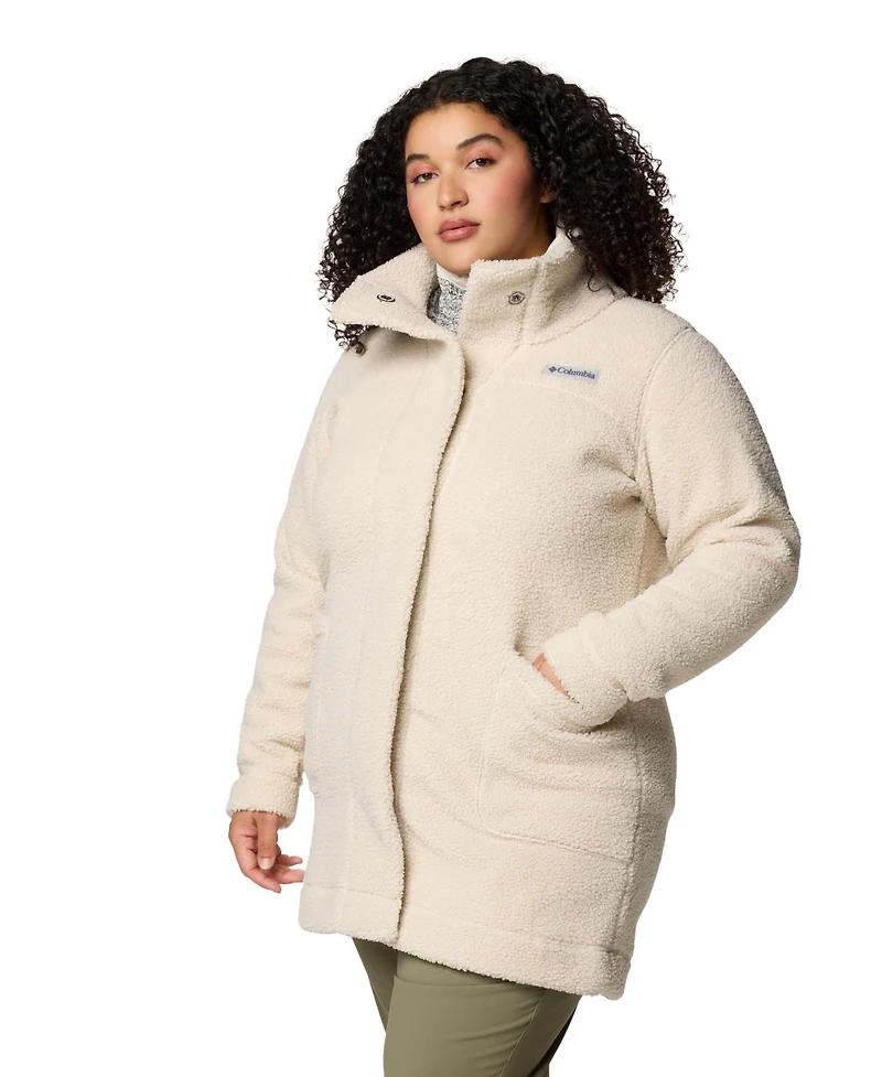 Columbia Plus Size Active Panorama Stand-Collar Long Jacket
