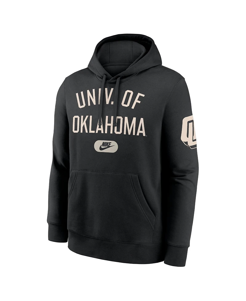 Nike Men's Black Oklahoma Sooners Fashion Club Pullover Hoodie