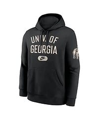 Nike Men's Black Georgia Bulldogs Fashion Club Pullover Hoodie