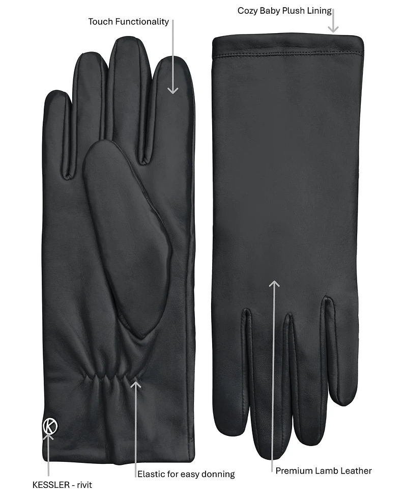 Women`s extra long Premium Lamb Leather Touchscreen Gloves "Keira
