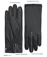 Women`s extra long Premium Lamb Leather Touchscreen Gloves "Keira