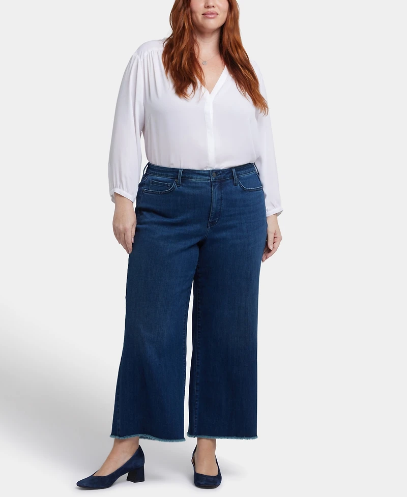 Nydj Plus Teresa Wide Leg Ankle Jeans