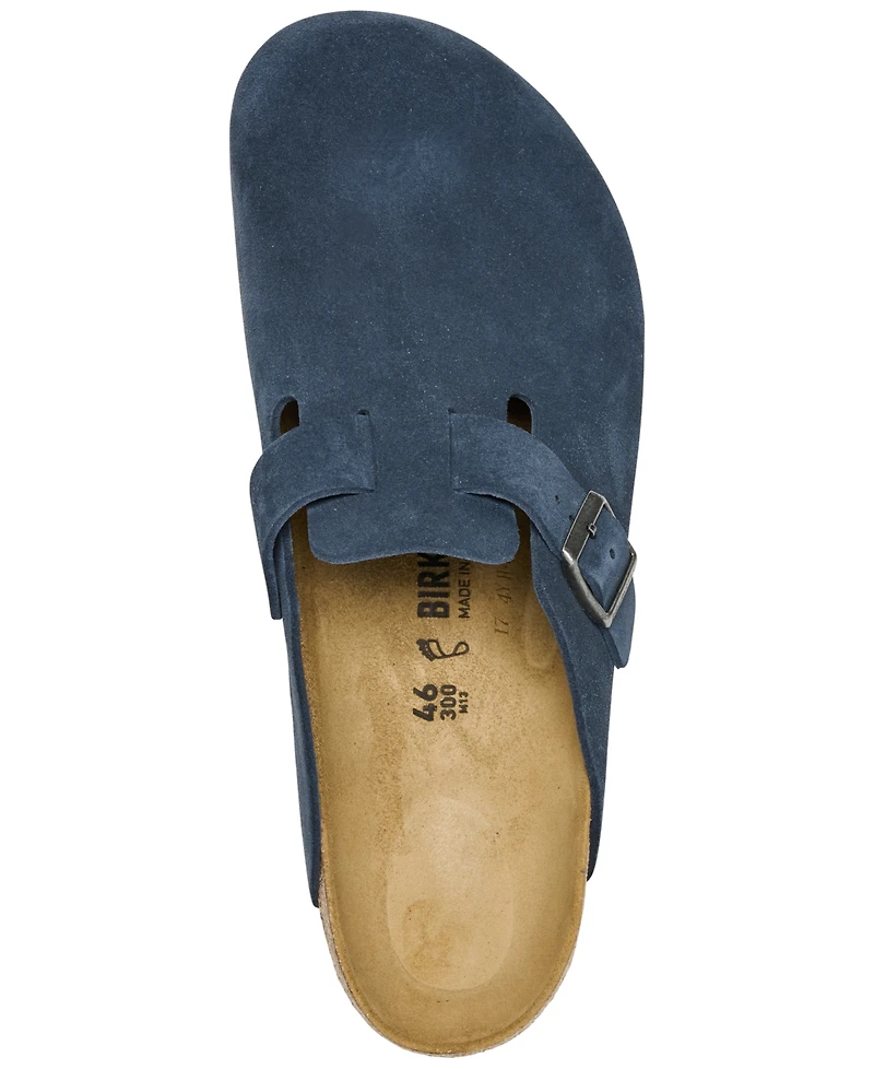 Birkenstock Men's Boston Suede Leather Birko-Flor Clogs from Finish Line