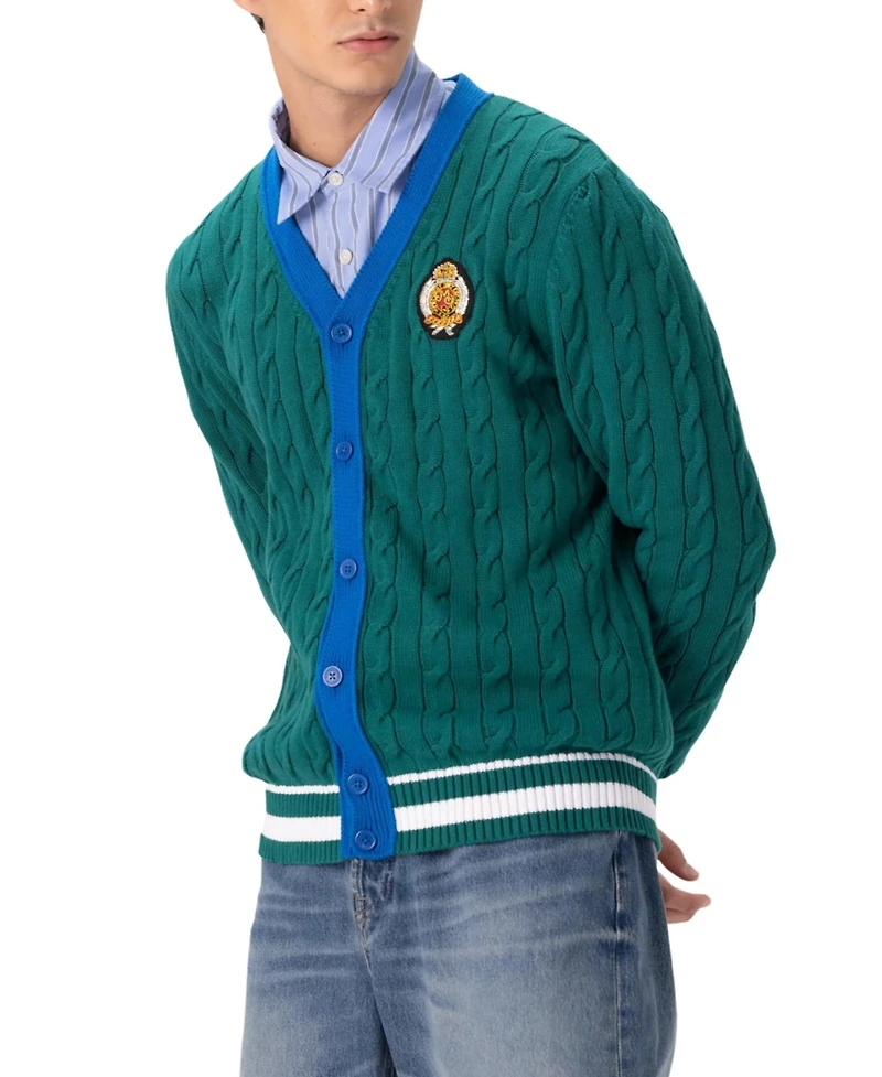 Members Only Men's Cable Knit Cardigan