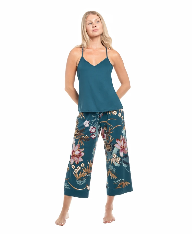 Linea Donatella Women's Knit Mihoko 3Pcs Travel and Sleep Pajama Set